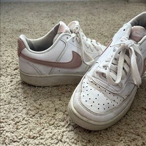 Nike Women's White and Pink Sneakers